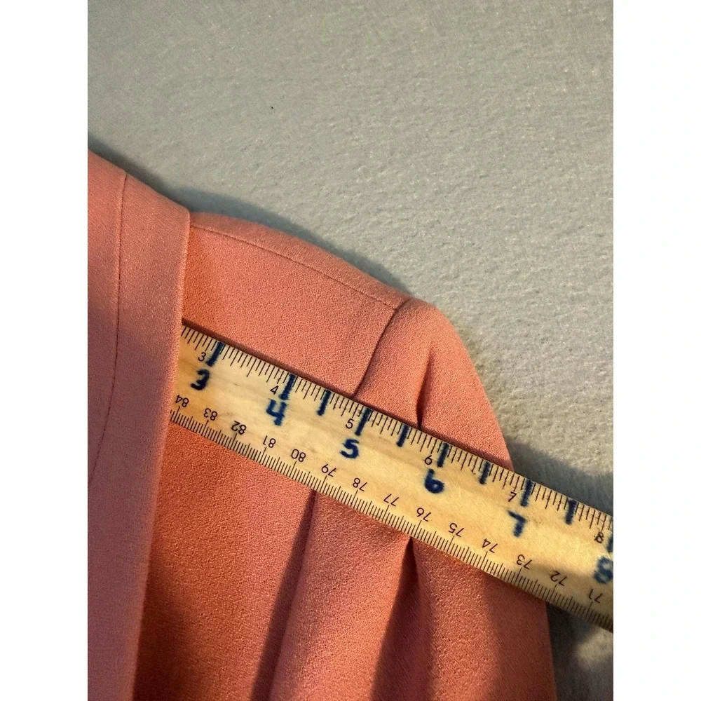 Tahari Arthur S. Levine Blazer Womens 6 Pink Crepe Zip Front Lined Jacket